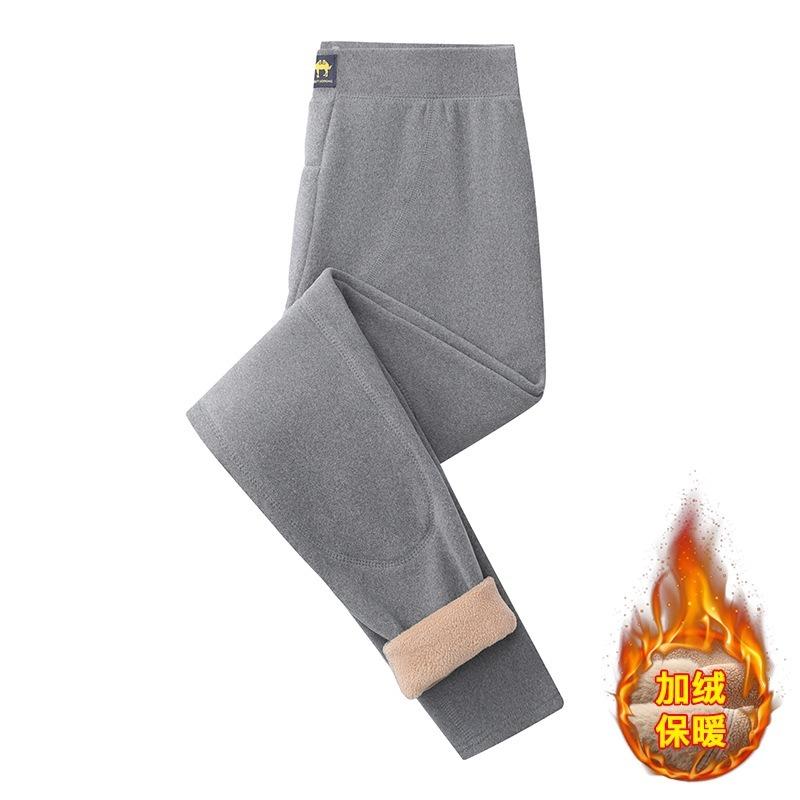 Chinese Men's German Velvet High-waisted Thermal Pants, Piled Thickened Knee Pads, Primed Dad Wears Winter Cotton Pants