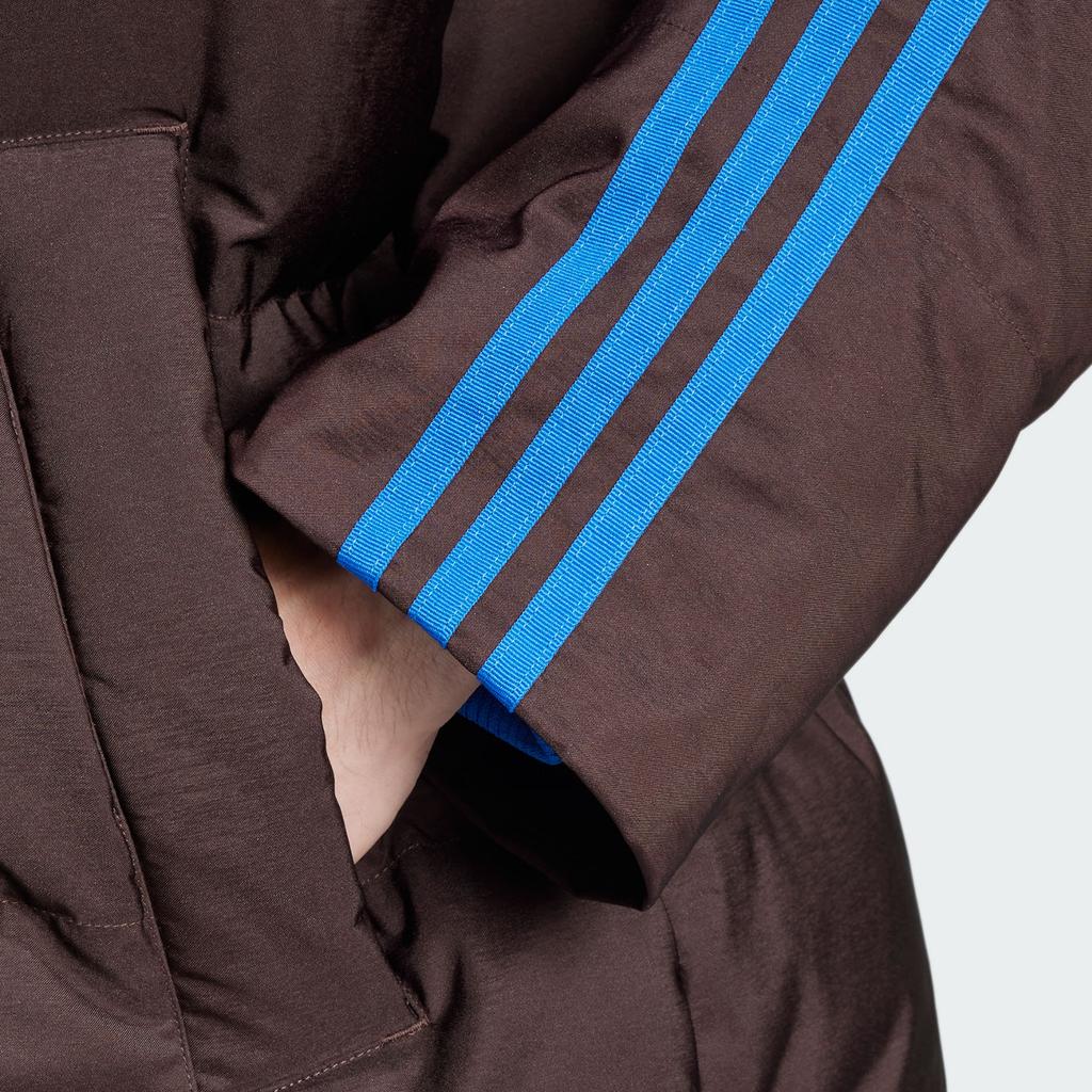 Adidas Originals 70S FW24 Premium Puffer Jacket Striped Design Warm Sports Fashion Versatile Hooded Zipper Long Sleeve Down Jacket Men Jacket JL9556