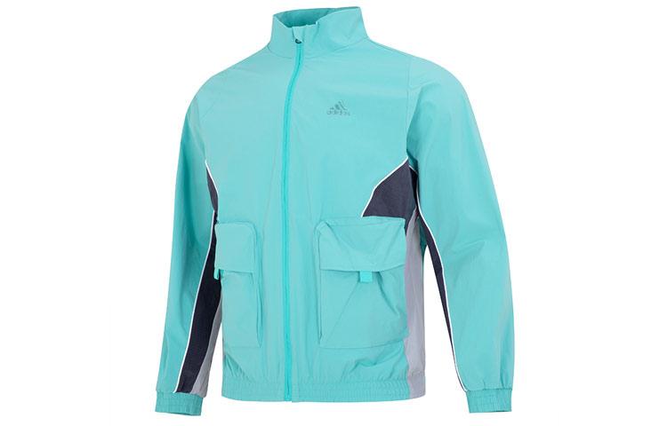 Adidas Jackets Men s Green Stand Collar Moderate Workwear HM5147 XL
