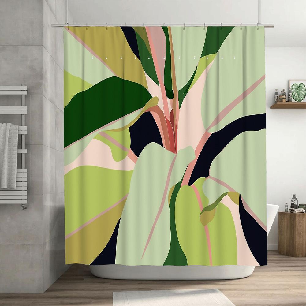 Shower Curtain Abstract Art Modern Bathroom Decor Waterproof Fabric Liner Set Vintage Pattern Home Textile Tapestry