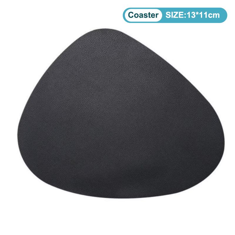 Double-Sided Pu Leather Placemat Teacup Coasters Waterproof And Oil-Proof Table Mats Western Restaurant Heat-Insulating Mats