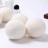 Boules de séchage en laine naturelle Boule assouplissante pour tissus pour peaux sensibles Réutilisable Assouplissant Boule à linge Accessoires pour machine à laver domestique