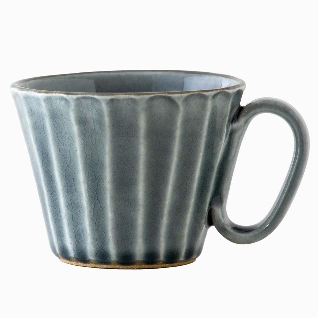 Wired Beans Eternal Mashiko 240ml Mug, Ware, Shinogi, Gray,