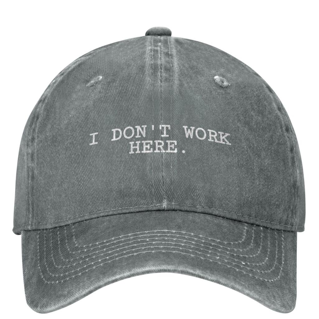 I DON'T WORK HERE Baseball Cap Funny Unisex Teens Designer Trucker Hat Summer Fashion Outdoor Gym Baseball Caps