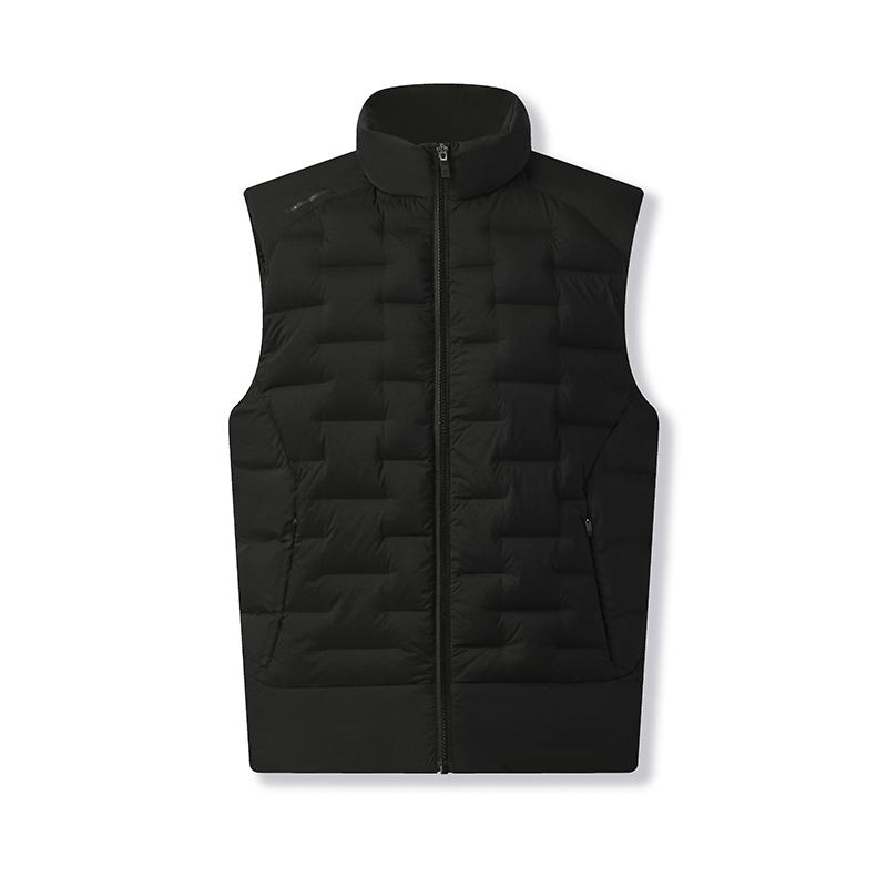 FILA WHITE Down Vests Men s Black Stand Collar Moderate Other F11M543901FBK 180/100A/XL