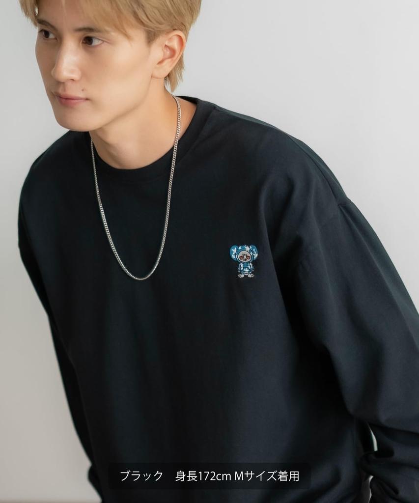 IMPROMES Casual SIDEWAYSTANCE Embroidered Downer Rat Long Sleeve T-Shirt, Men's, Purple