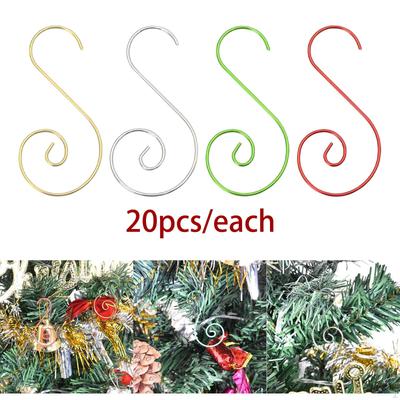 80x Christmas Ornament Hooks Hangers Decor Easy To Use Metal Multifunctional