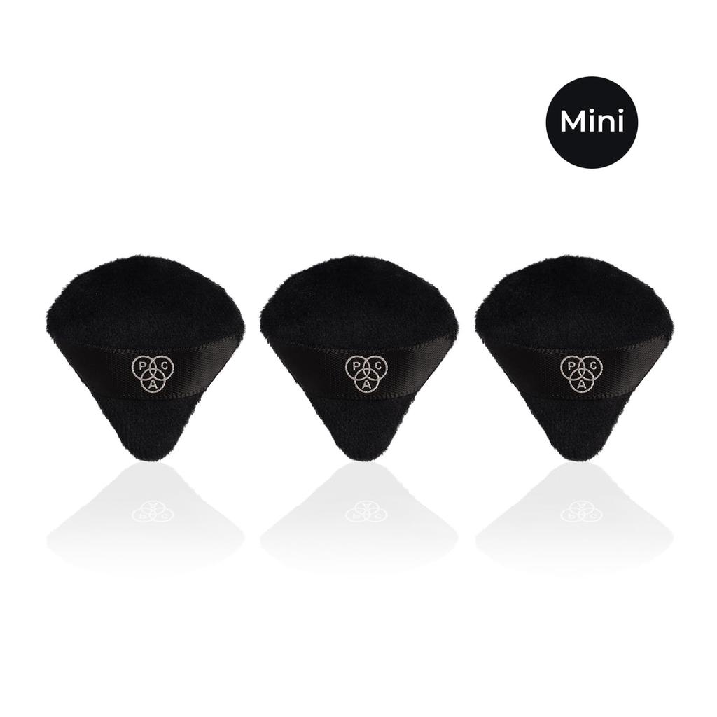 PAC Pizza Puff Black Mini | 99% Soft Natural Cotton | Ideal for Under Eyes & Precise Application