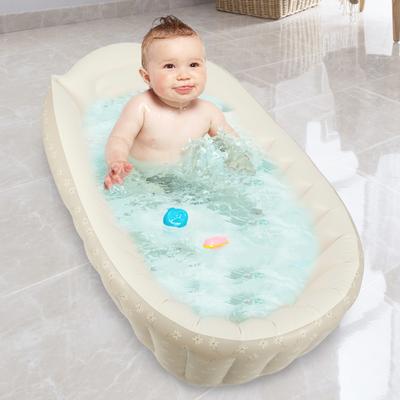 Aufblasbare Babybadewanne Tragbar für Draußen aufblasbarer Pool Anti-Rutsch Babybadewanne PVC Faltbar Lernsitz für Zuhause