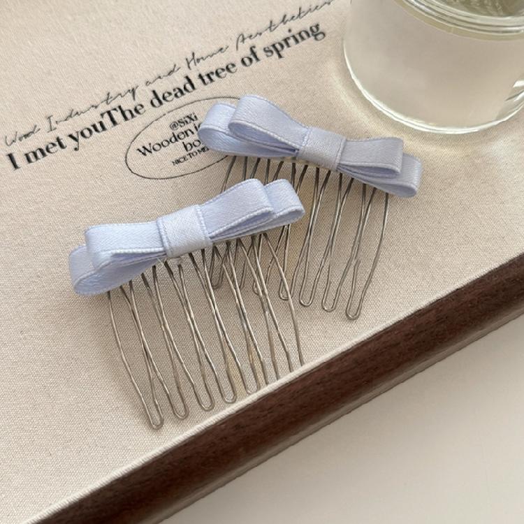 Sweet Bowknot Hair Comb Girl Hair Styling Hair Bows Antislip Women Hair Decors