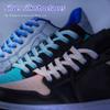Colorful Bright Silk Shoelace Metallic Shiny Silver Shoelaces AF1 Gradient Glitter Flat Shimmering Shoe Laces Women Shoestrings