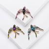 Rhinestone Swallow Brooches for Women Unisex Animal Bird Pins Event Funny Luxury Party Backpack Decoration Clothes Accessories