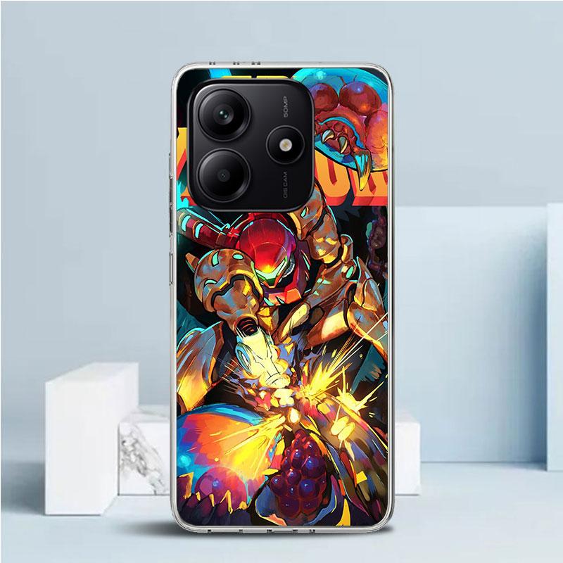 Game M-Metroids Soft Cover for Xiaomi Redmi Note 15 14 13 12 Pro Plus Phone Case 14S 11S 11T 11E 10S 10 4G Pattern Shell Redmi N