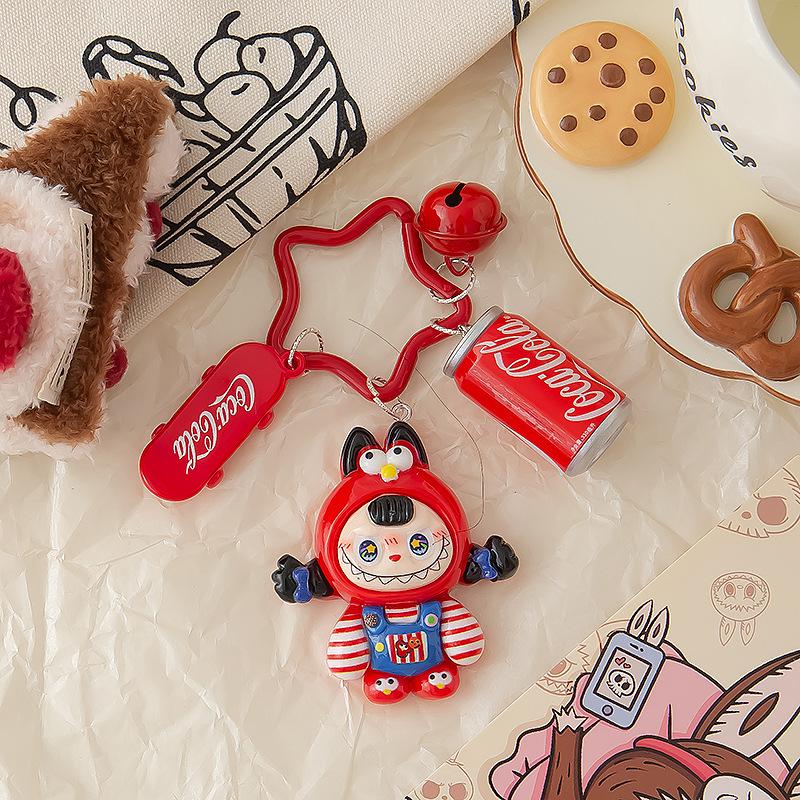 Schlüsselanhänger Niedlicher Taschenanhänger Handykette Harzpuppenanhänger Farbe Schultaschenanhänger