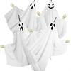 Hanging Ghost Decoration Halloween Outdoor Flying White Cloth Ghost with Bendable Skeleton Hands for Front Porch Yard Tree Decor
