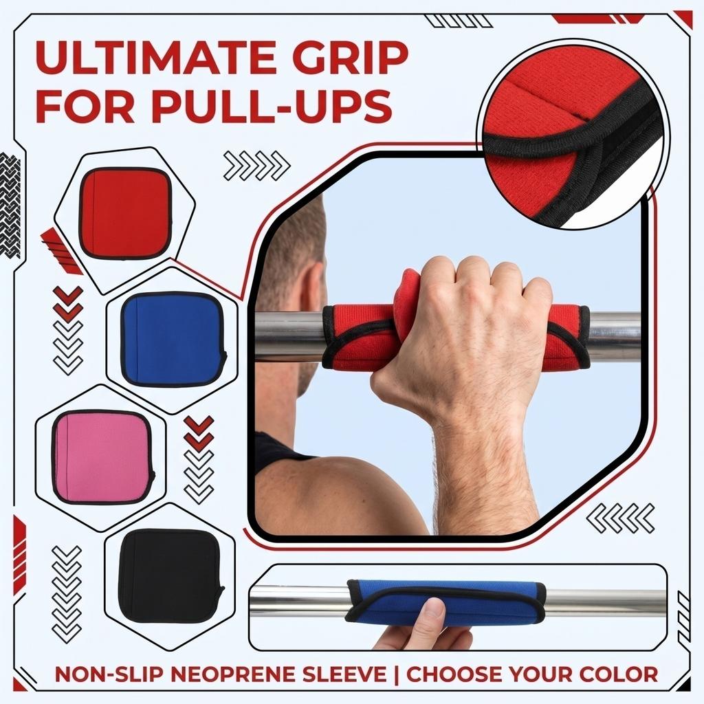 Pull-up stång skumhandtag Anti-halk handskydd Skyddshylsa för pull-up stänger och gymutrustning med slitstarkt svampmaterial