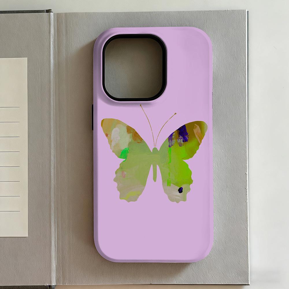 Luxury Y2K Style Butterfly Phone Case for iPhone 17 16e 16 15 14 13 12 11 X XS XR XSMAX 7 8 Air Pro Max Plus Luxury Double-layer