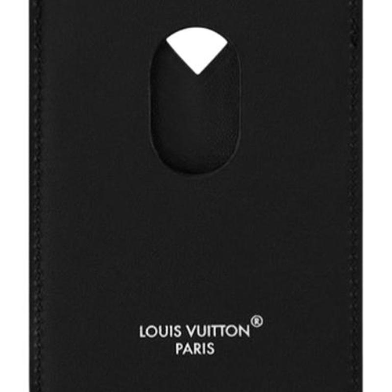 Louis Vuitton Magnetic Card Holder Black Monogram Eclipse Canvas Unisex Miscellaneous M12602