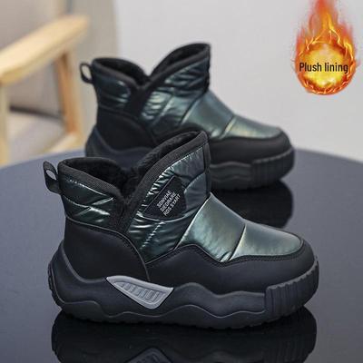 2025 Winter Fleece-Lined Cotton Shoes for Children - Warm, Durable Snow Boots for Boys and Girls, Sizes Medium To Large.