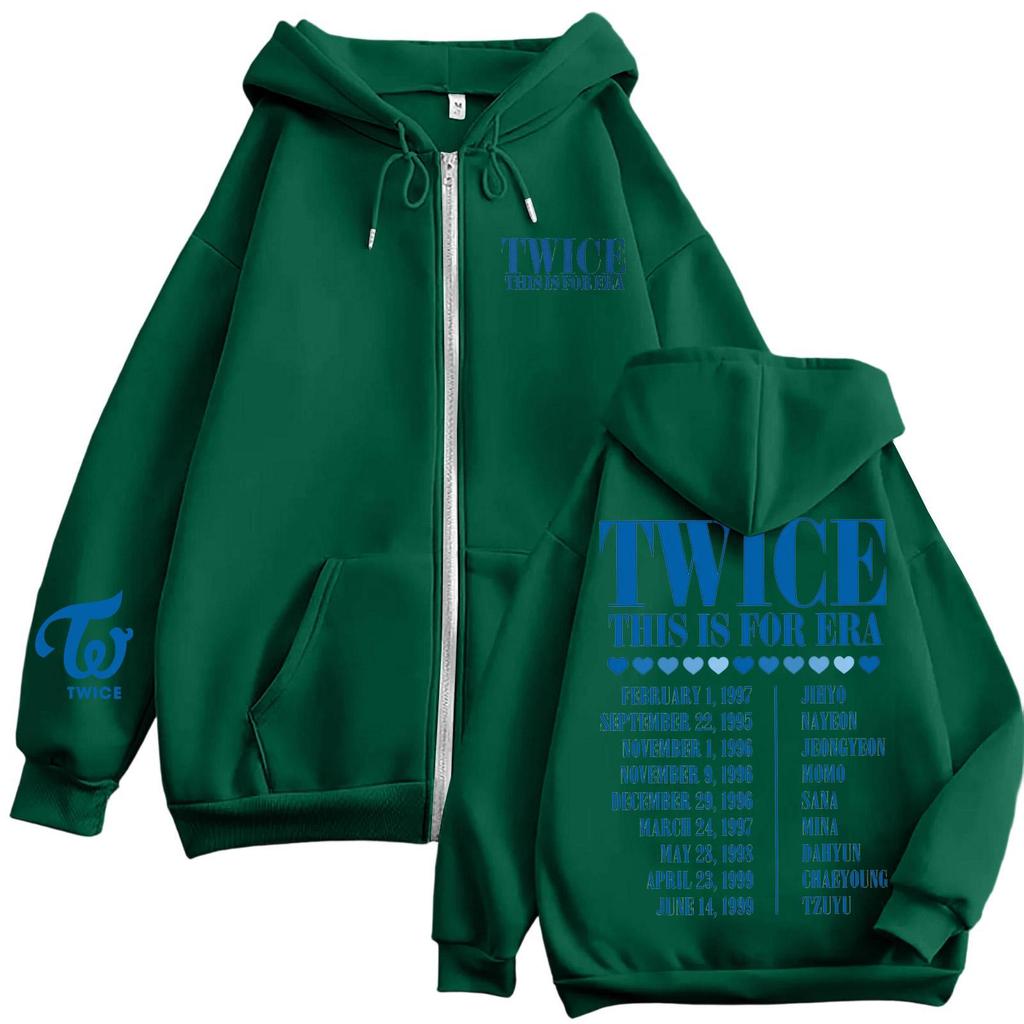 Damen Casual Mode Bedrucktes Langarm-Kapuzensweatshirt mit Reißverschluss