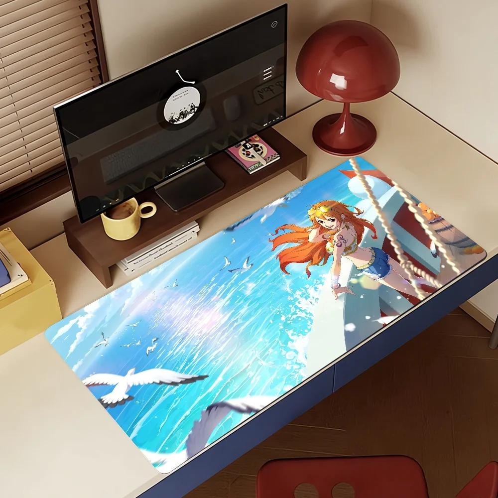 Anime O-One Piece-E Nami Mouse Pad Computer Laptop Rubber Non-slip Mouse Mat Mousepad Gamers Decoracion Desk Mat