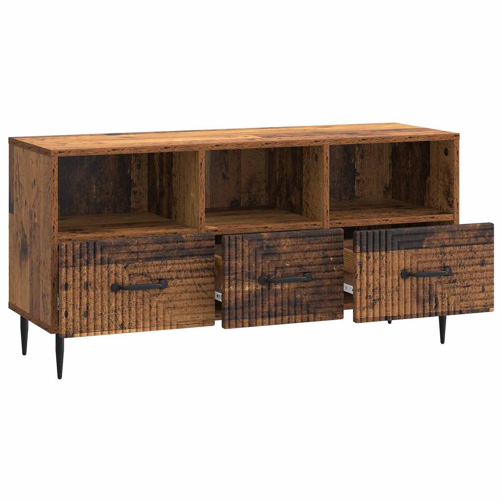 TV Stand Reclaimed Wood Look 102 x 34.5 x 50 cm Engineered Wood