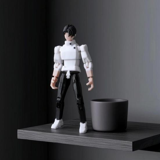 3D Printed Anime Character Figure, Movable Joints Action Figure with Accessories, Animation Model Ornament, Collectible Gift for Anime Fans