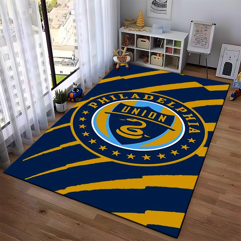 Philadelphia Union Logo Rug Non-slip Rug Suitable for Living Room and Bedroom Sofas