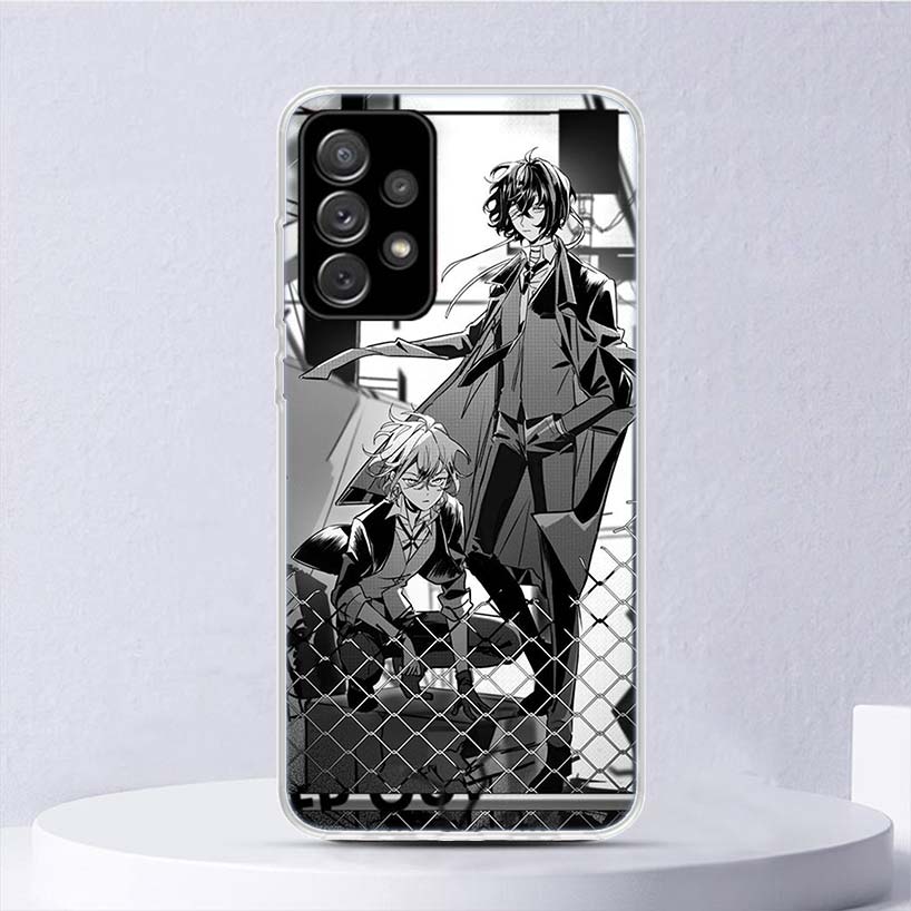 Bungo Stray Dogs Double Black Soft Case For Samsung Galaxy A15 A14 A13 A12 A55 A54 A53 A52 Phone Cover A35 A32 A33 A25 A23 A22 A
