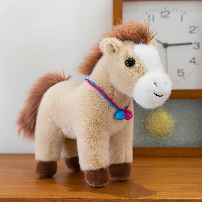 Cute Station Pony Plush Toy Doll Simulation Horse Doll Year of the Horse Event Mascot Gift