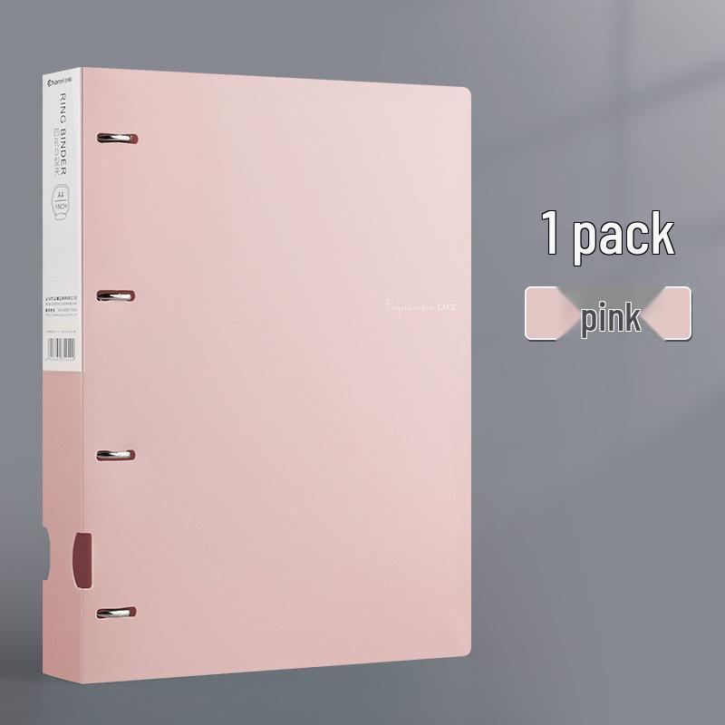 A4 Four-Ring Binder Document Storage Clip Folder