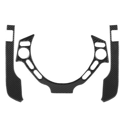 3pcs Steering Wheel Trim Carbon Fiber Interior Button Cover Fit for Nissan GTR R35 08?16