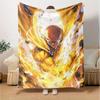 One Punch Man Print Flannel Blanket, High Quality Comfortable for All Seasons, Home Decor, Warmth and Comfort, Perfect for Christmas Gifts