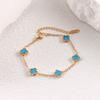 Bracciale Mini Quadrifoglio Madreperla 9mm Lussuoso e di Alta Gamma per Donna Resistente al Colore