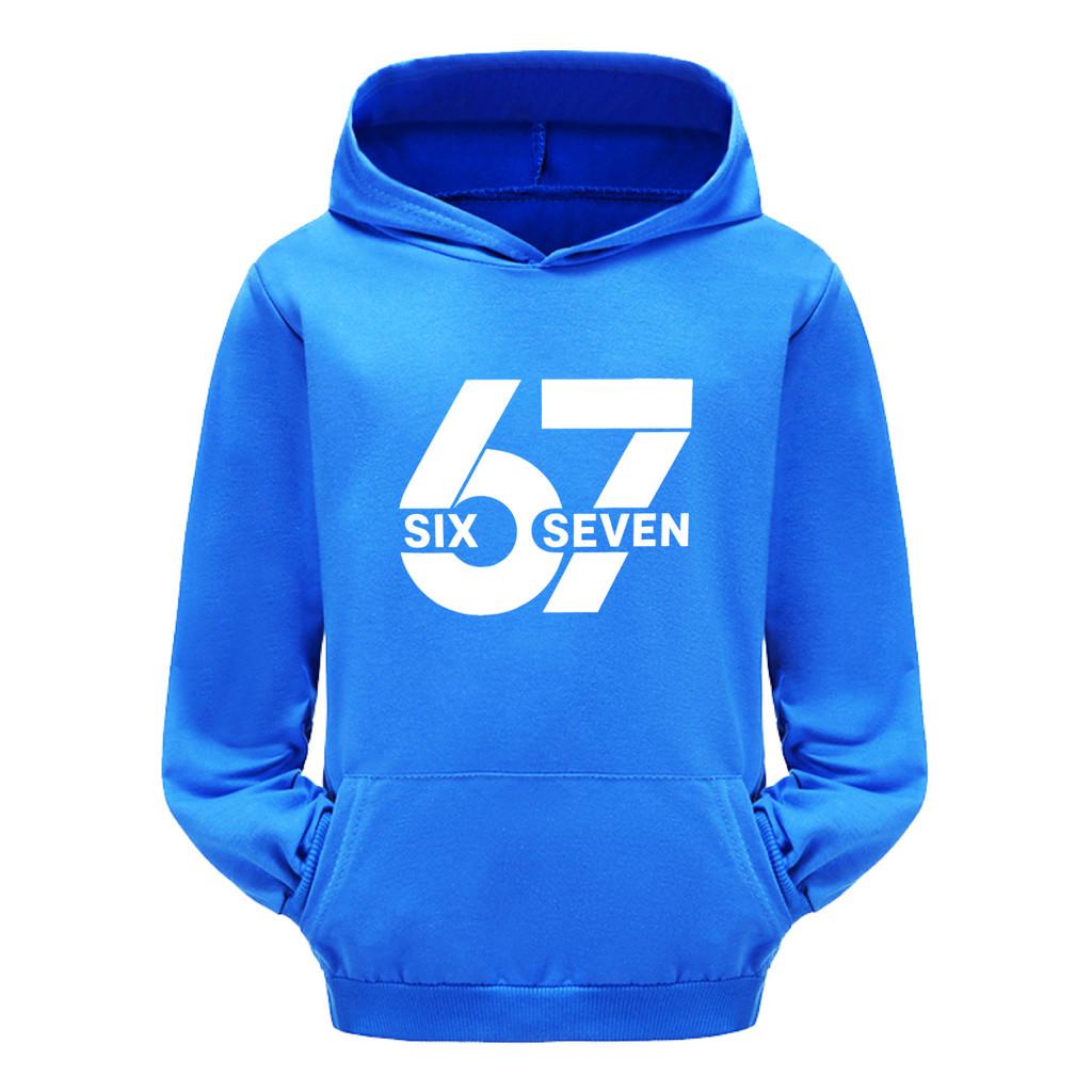 5398 Boys Girls Steal a Brainrot 67 Printed Casual Long Sleeves Hoodies