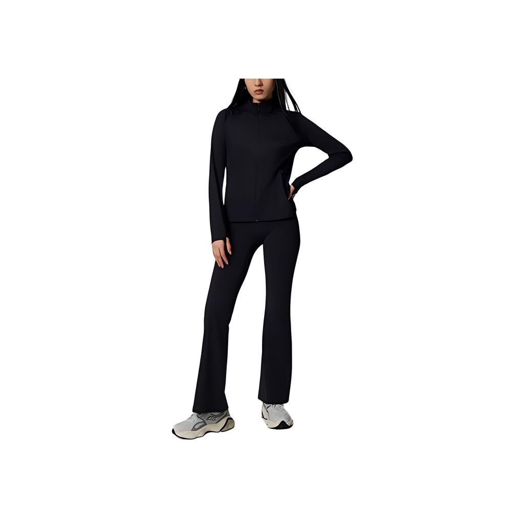 Saucony Solid Color Casual Fashion Versatile Long Sleeve Jacket Women jackets Black SC1239311AL-BK01