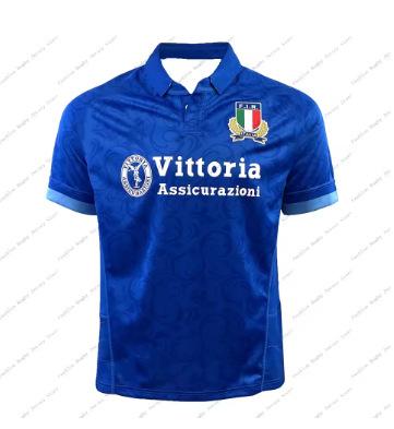 2024_25 Hot Italian Rugby Jersey Costume Players Boys Training Polo Shirt Short Sleeve Top