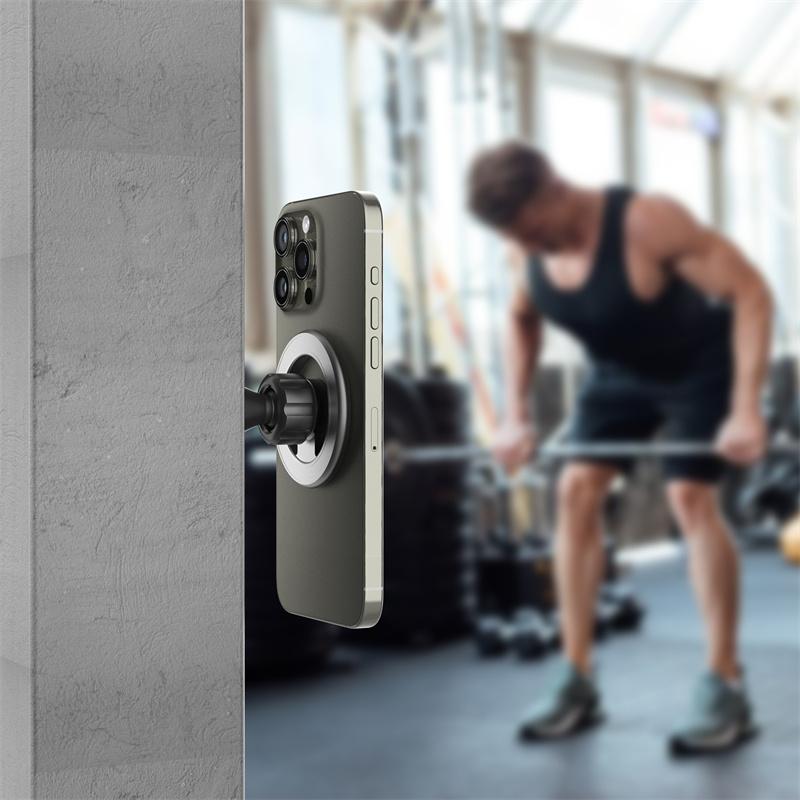 Magnetic Wall Mount Phone Holder For Truck/Car/Boat/Wall/Desk,Compatible All Smartphone,360 Degree Free Rotation