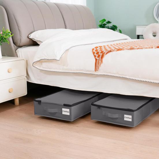 Aufbewahrungsbox unter dem Bett mit Rädern Faltbare Aufbewahrungsbox unter dem Bett Mit Reißverschluss Platzsparend Rollender Organizer