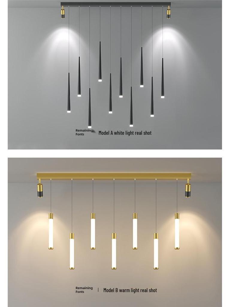 2025 Modern Restaurant Chandelier: Simple LED Spotlight Bar Light, Creative Dining Room Luxury Lighting