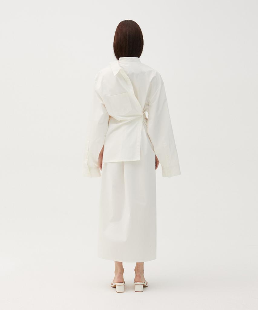 Meuameu Origami Slit Long Shirt