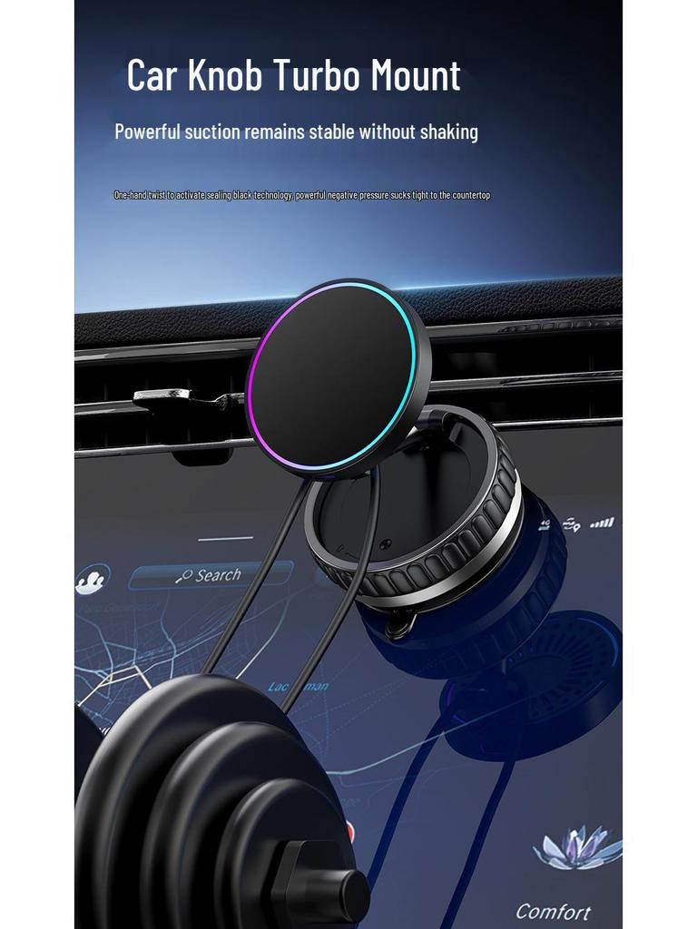 Magnetisches Kabelloses Autoladegerät mit MagSafe für Apple Handys - Schnellladefunktion & Navigation