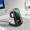 HT-542 3 in 1 Foldable 15W Magnetic Wireless Charger for Phone/Earbuds/Watch Phone Stand with Night Light
