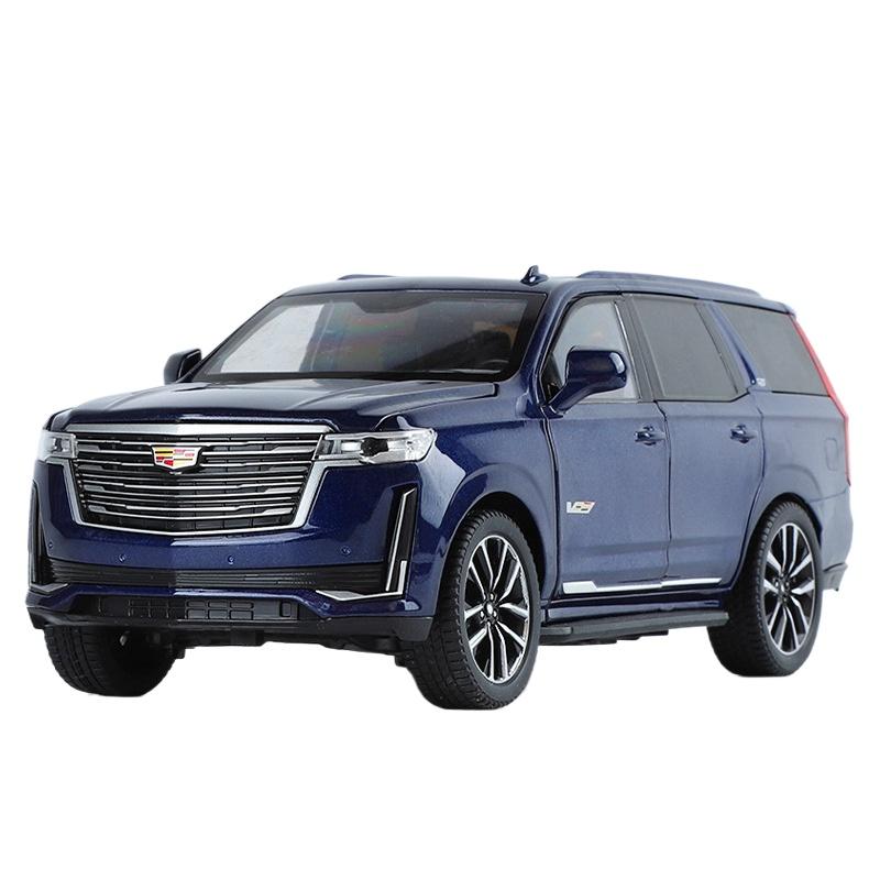 

1/24 Escalade SUV Alloy Car Model Diecast Metal Off-road Vehicles Car Model Sound Light Simulation Collection Childrens Toy Gift синий