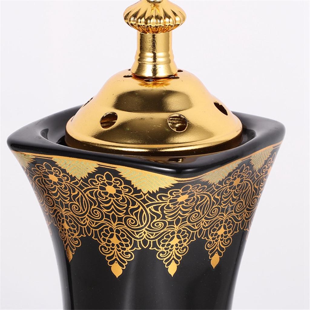 Bruciatore di Incenso Elettrico A71P Portaincenso di Incenso Frankincense Bruciatore di Incensiere Arabo Vintage Ornamento per Casa Ufficio Yoga Spa Spina USA