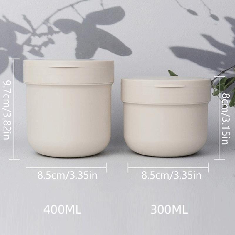 1Pcs 300/400Ml Refillable Makeup Remover Jar With Spoon Plastic Empty Makeup Jar Pot Travel Face Cream Lotion Cosmetic Container