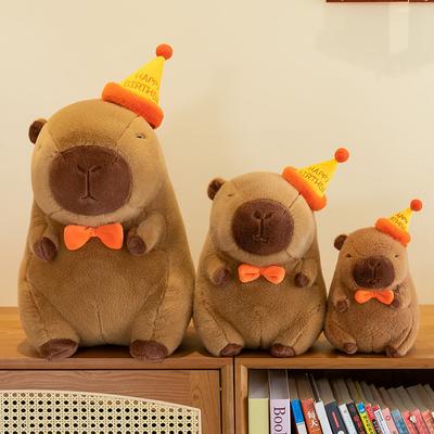 Capybara Peluche Poupée Mignon Capibara Anime Fluffty Jouet Kawaii Peluche Joyeux Anniversaire Poupée Cadeau pour Petite Amie Doux Animaux En Peluche