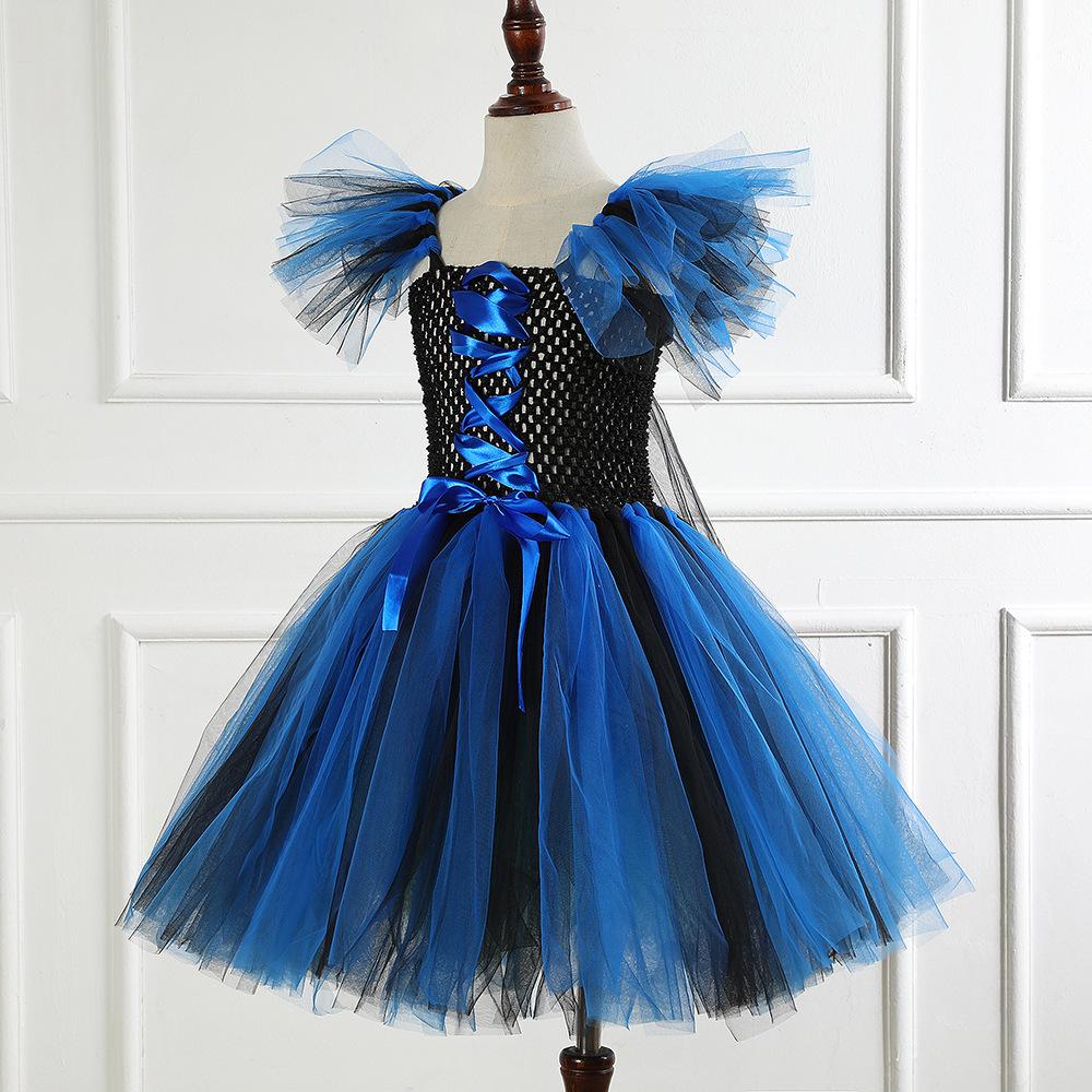 Tutu Dress Witch Costume Set for Kids with Hat and Broom - Halloween and Cosplay Outfit