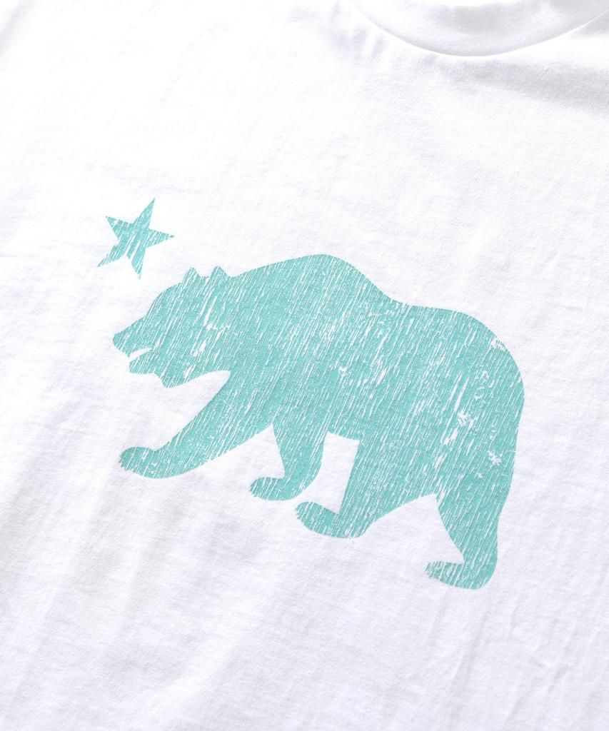 AMOU Cali Bear Half T-Shirts White