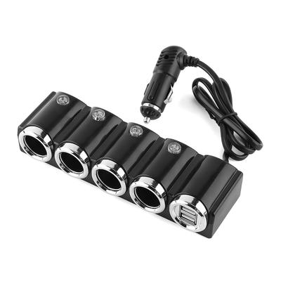 DC 12V24V USB 4 Way Car Cigarette Lighter Socket Splitter Power Charger Adapter Popular